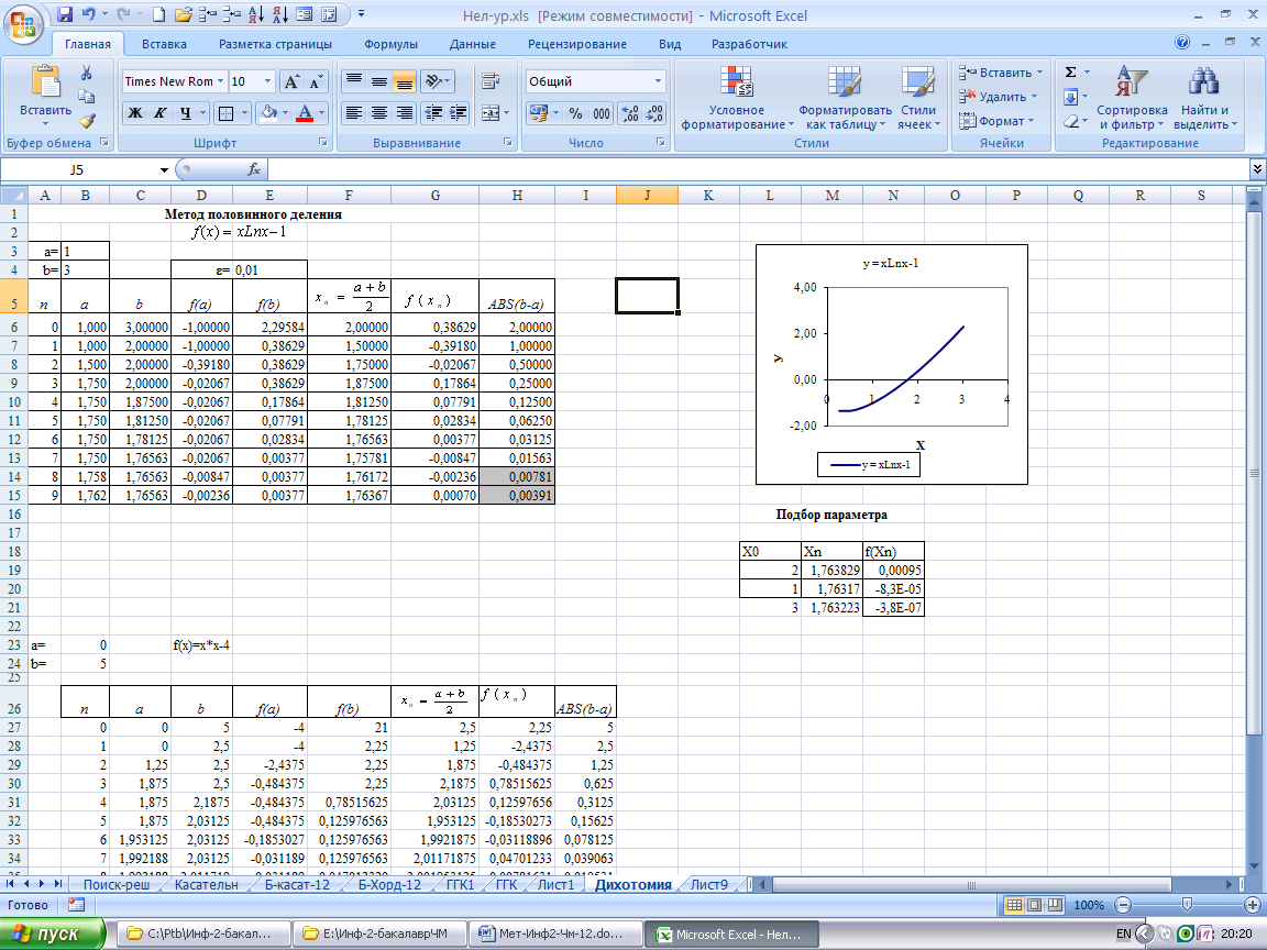 Методы excel