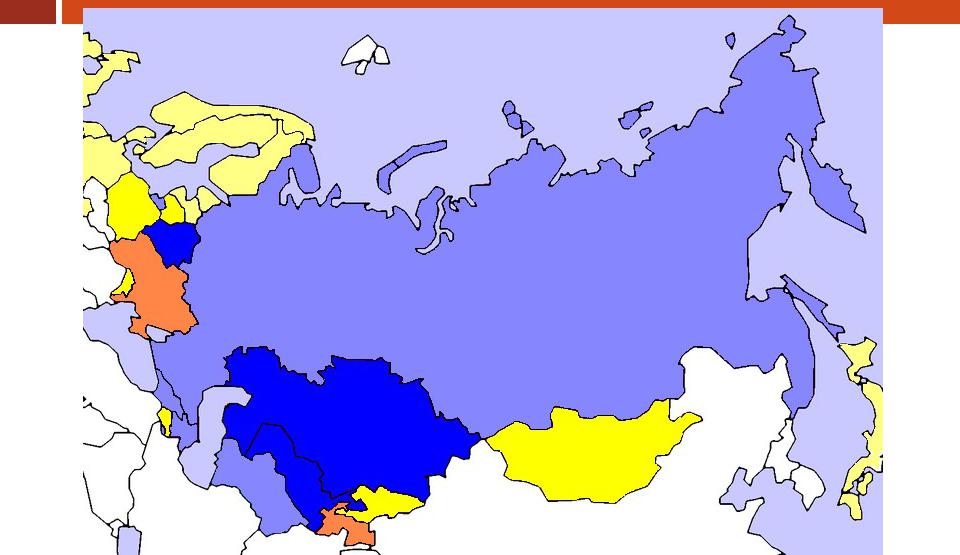 Контурная карта постсоветского пространства