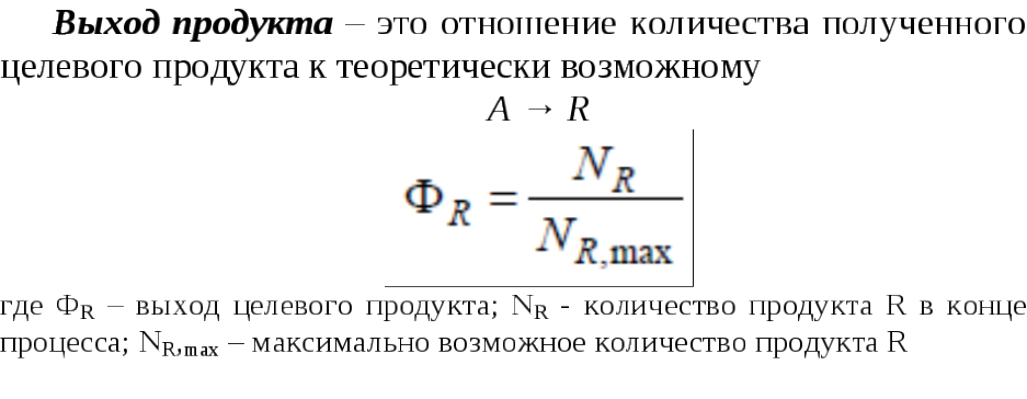 Выход продукта это