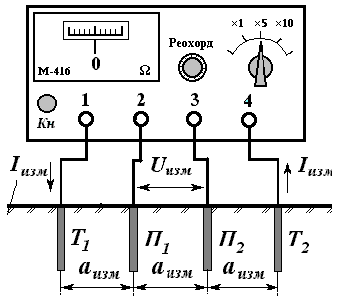 Измеритель сопротивления заземления схема
