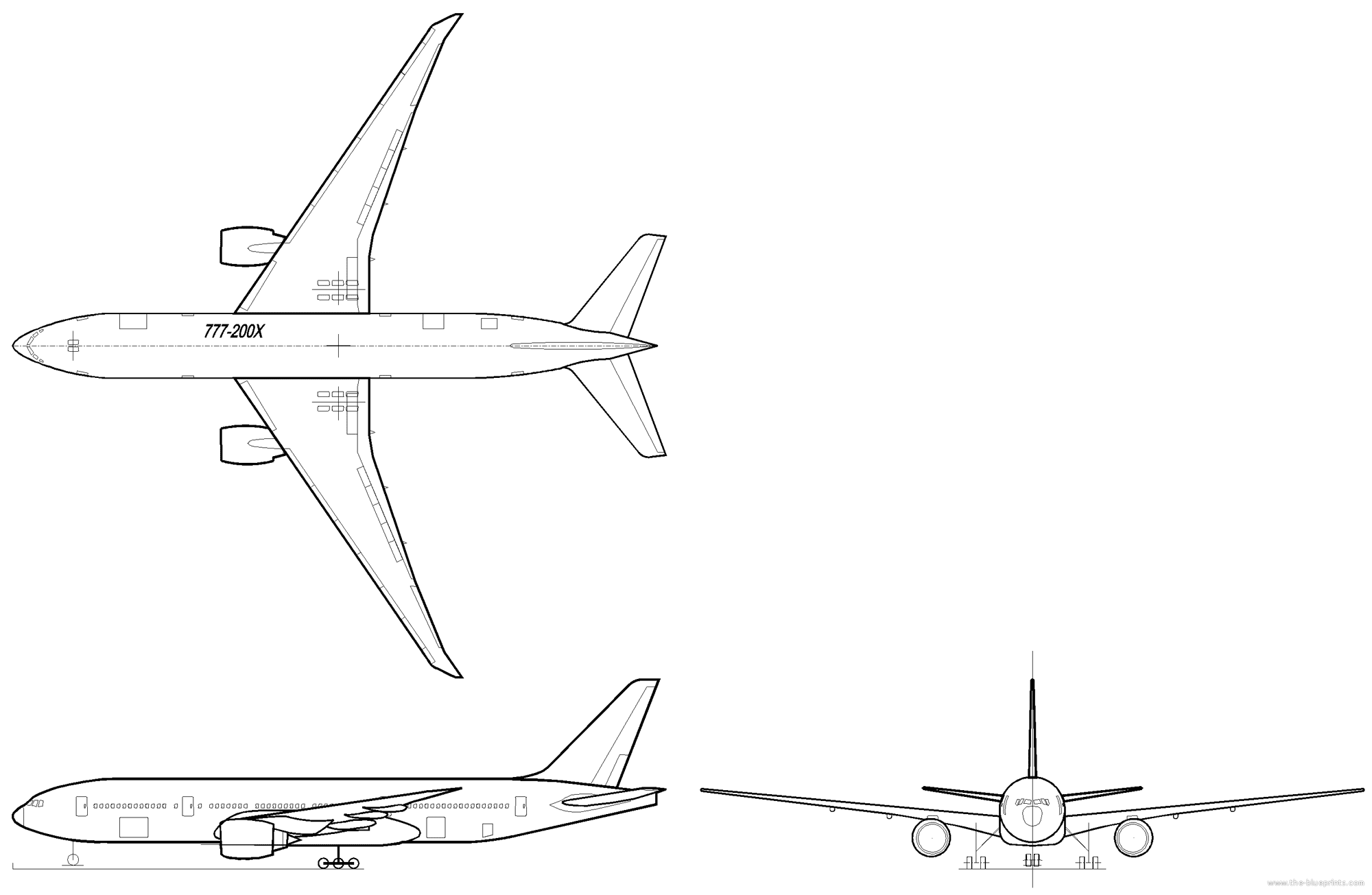 Чертёж самолёта Боинг 777