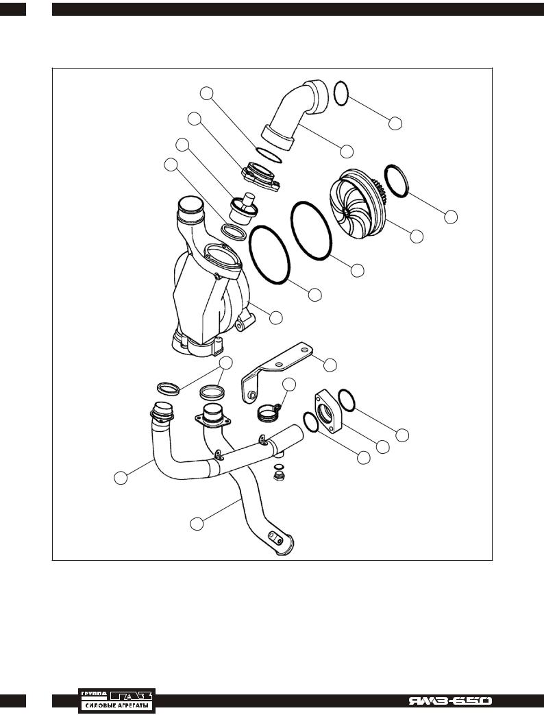 Схема водяной насос ямз 650