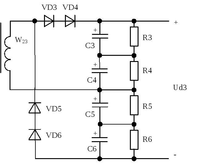 Выпрямитель с удвоением напряжения схема