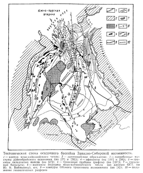 Геологическая карта западной сибири