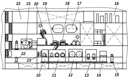 Схема машинного отделения судна