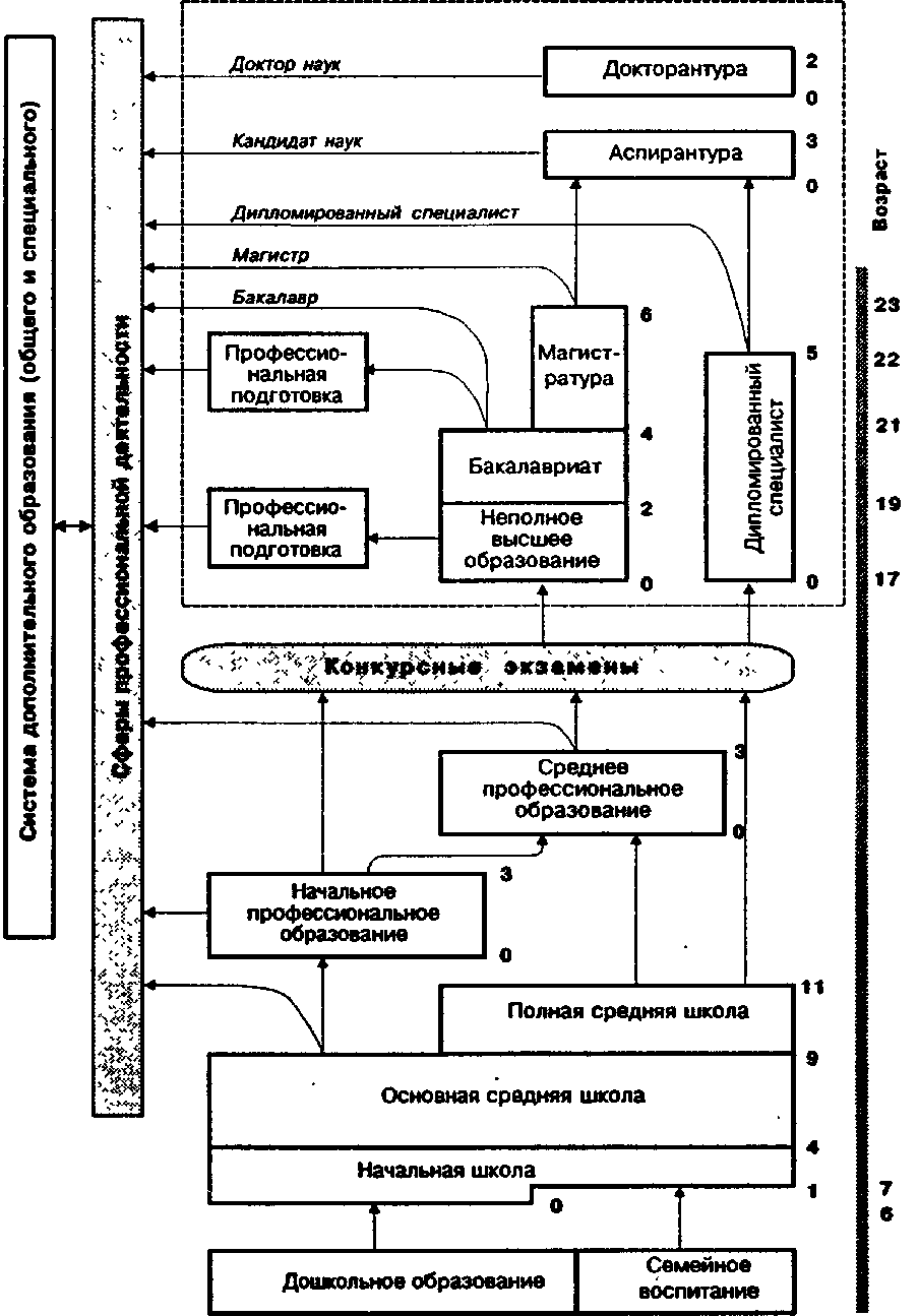 Структура образования в россии схема