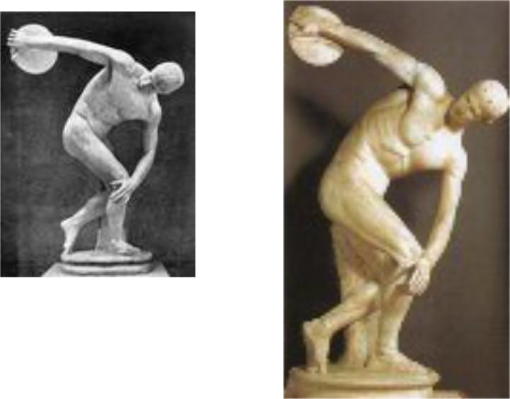 Создатель статуи дискобол. Автор статуи дискобол древней Греции. Дискобол Микеланджело.