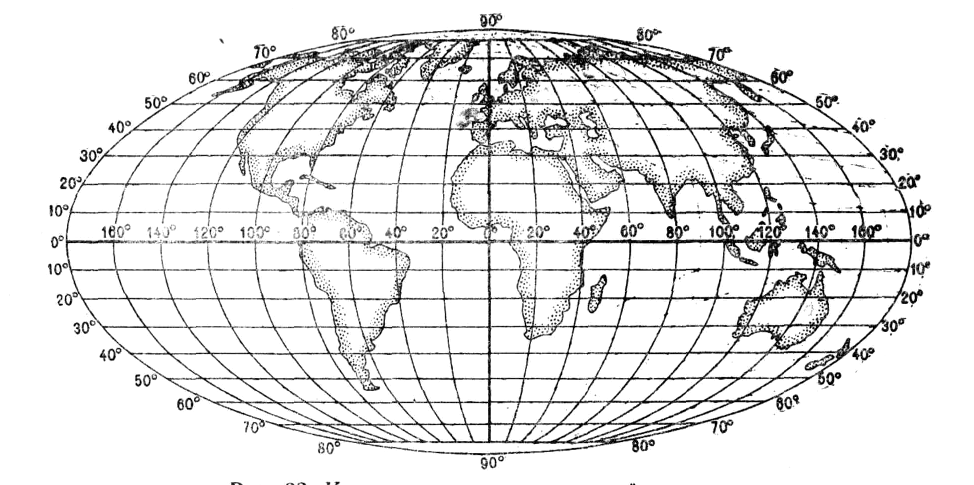 Карта мира по широтам