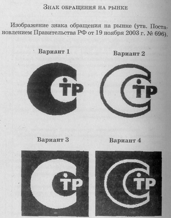 Порядок применения знака соответствия