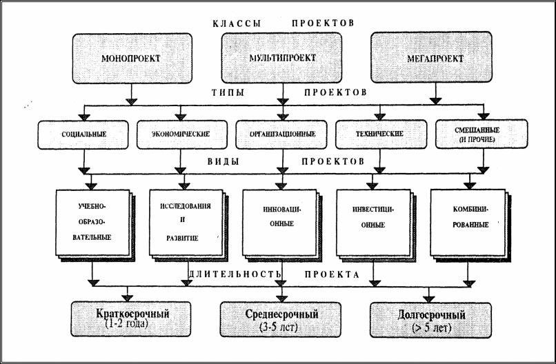 1.2. Классификация типов и целей проектов
