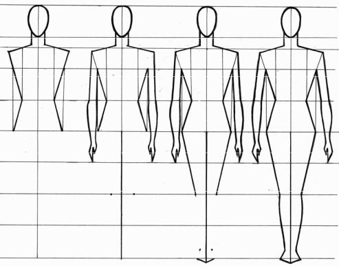 Модули человека. Технический эскиз. Рисование фигуры. Фигура для технического рисунка. Эскиз модели для одежды.