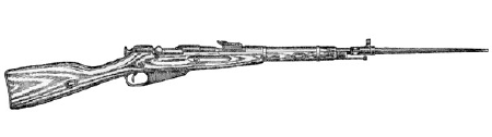 Рисунок карандашом винтовка мосина