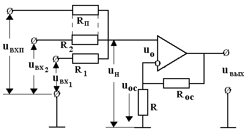 Схема интегратора и дифференциатора на оу