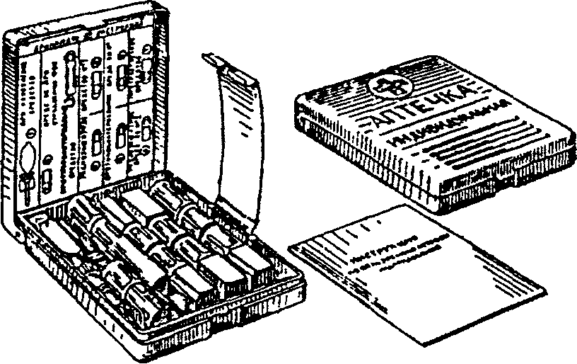 Табельные индивидуальные средства медицинской защиты солдат. Медицинские средства индивидуальной защиты АИ-2, ИПП-8. Рис. 11. Аптечка индивидуальная (АИ-2). Аптечка индивидуальная размером 90х100х20 мм, массой 130 г. Размер аптечки аи2.