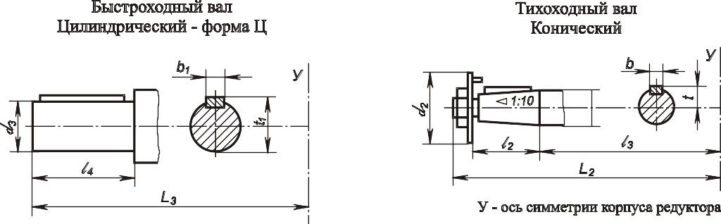 Как отличить тихоходный вал от быстроходного на чертеже