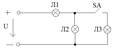 На рисунке изображен напряжения для трех. Как изменятся показания приборов после размыкания выключателя цепи. Схема простой электрической цепи с лампочкой. Линейные и нелинейные светильники.