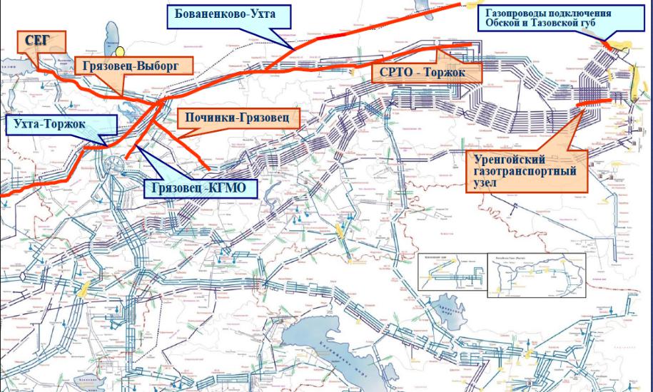 Схема газопровода бованенково ухта