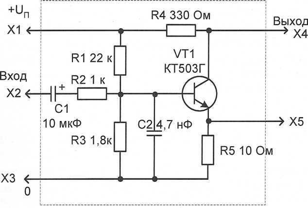 Генератор на однопереходном транзисторе схема