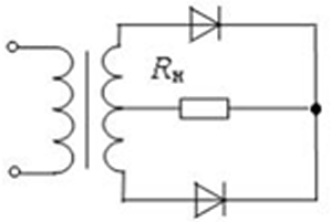 На рисунке изображена схема выпрямителя однополупериодного