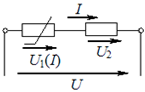 Тест постоянный ток 8 класс. Последовательное соединение линейного и нелинейного сопротивления. Последовательное соединение нелинейных резисторов. Линейные и нелинейные резисторы. Параллельное и последовательное соединение нелинейных резисторов.