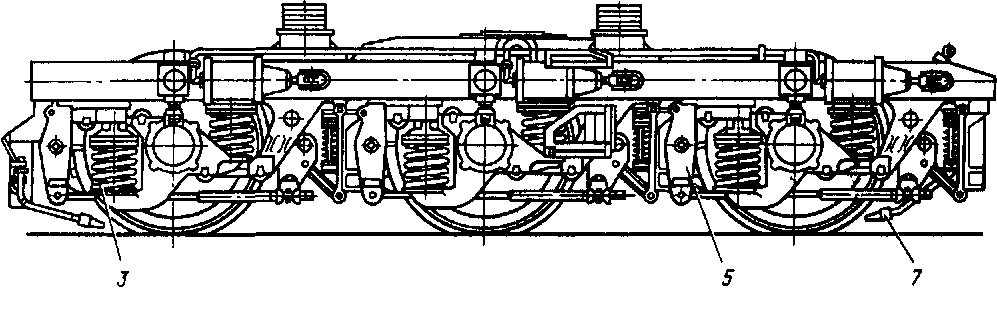 2 3 4 5 устройство. Тележка тепловоза 2тэ10м. Рессорное подвешивание 2тэ10м. Рама тележки тепловоза 2тэ116. Рессорное подвешивание тепловоза 2тэ10м.