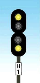 Желтый мигающий на маршрутном светофоре. Два жёлтых сигнала входного светофора. Два желтых сигнала светофора на железной дороги. 2 Желтых верхний мигающий сигнал светофора. 2 Желтых огня светофора на железной дороге.