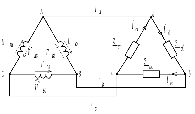 Схема соединения треугольник напряжение