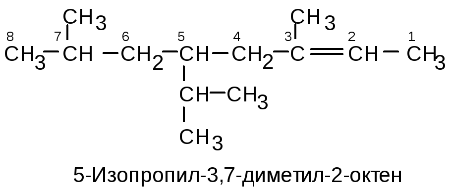 Формула 4 4 диметил 3 этилгексен 1