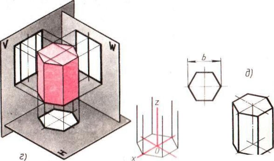 Шестиугольная призма чертеж призма
