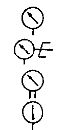 Обозначение манометра на чертеже