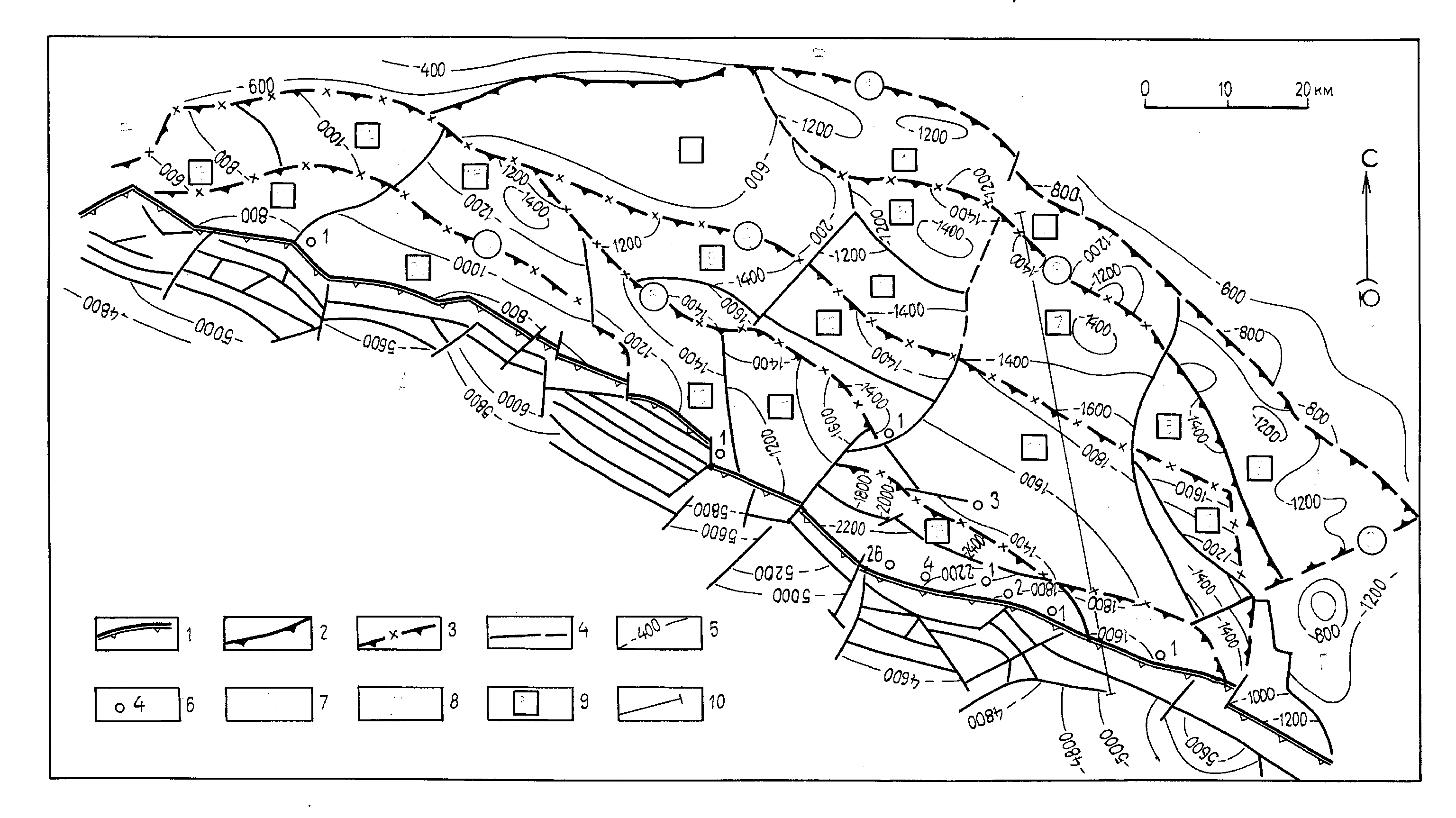 Тектоническая карта черного моря