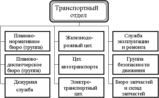 Организационная структура транспортной компании схема