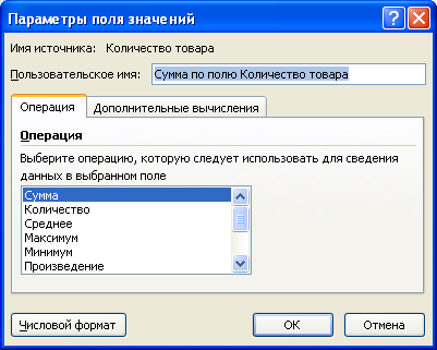 Фильтрация данных.