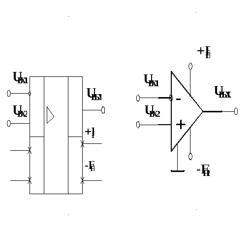 Как обозначается операционный усилитель на схеме