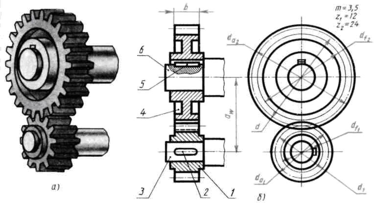 Зубчатая передача чертеж