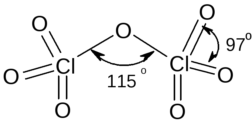 Анион ClO4-имеет тетраэдрическое строение, что в... Cl2O7 + H2O = 2HClO4. 