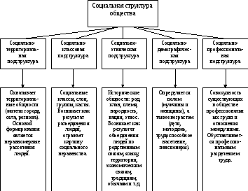 Элементы социальной структуры общества