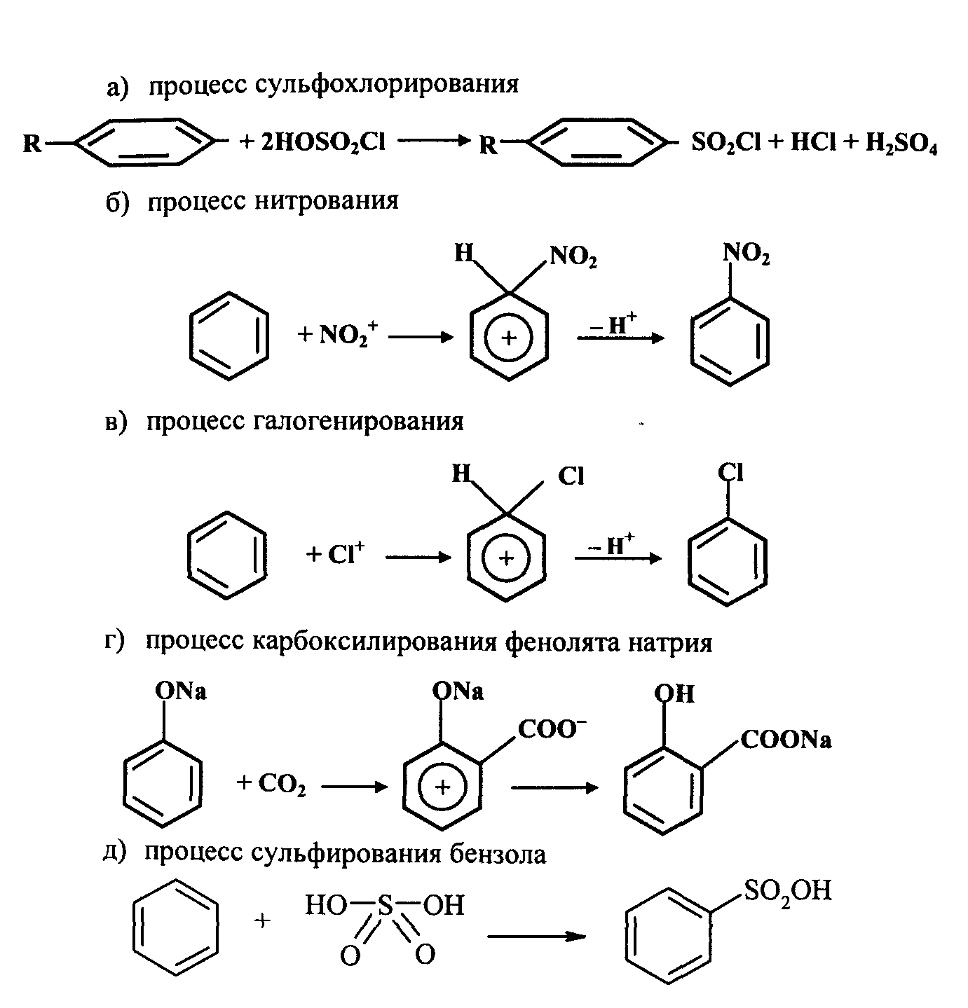 Бензойная кислота схема