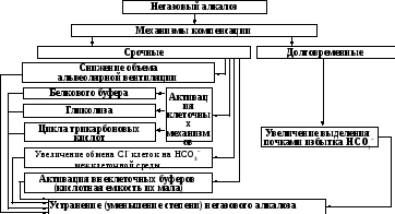 Схема развитие негазового ацидоза при почечной недостаточности