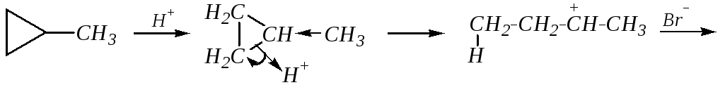 Водород и бромоводород реакция. Метилциклопропан. Метилциклопропан и хлор. Хлорирование метилциклопропана. Метилциклопропан и бром.