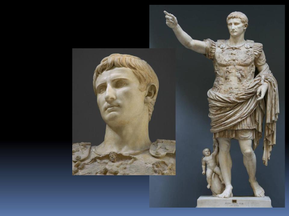 Время правления октавиана августа. Октавиан август древний Рим скульптура. Статуя Октавиана августа.