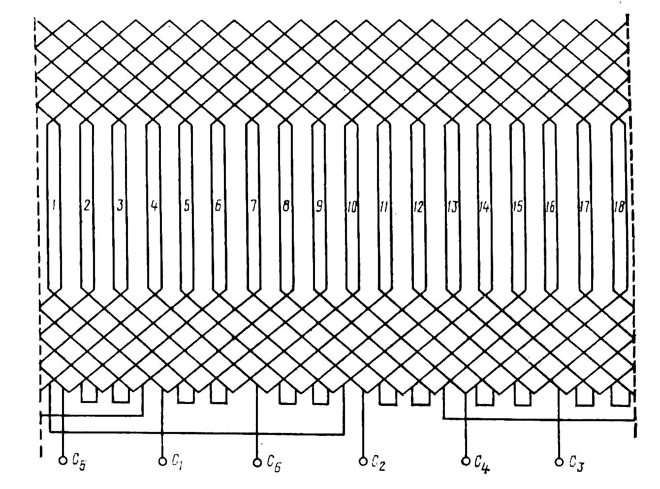 Схема обмоток. Двухслойная обмотка статора 2p 4 z48. Двухслойная петлевая обмотка статора. Двухслойная обмотка статора асинхронного двигателя q 7. Двухслойная обмотка статора асинхронного двигателя 2p 2.