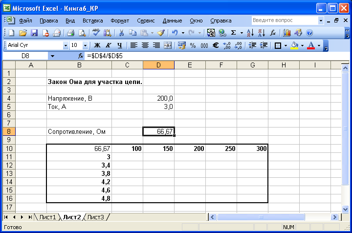 1 Табличный процессор Excel * Базы данных