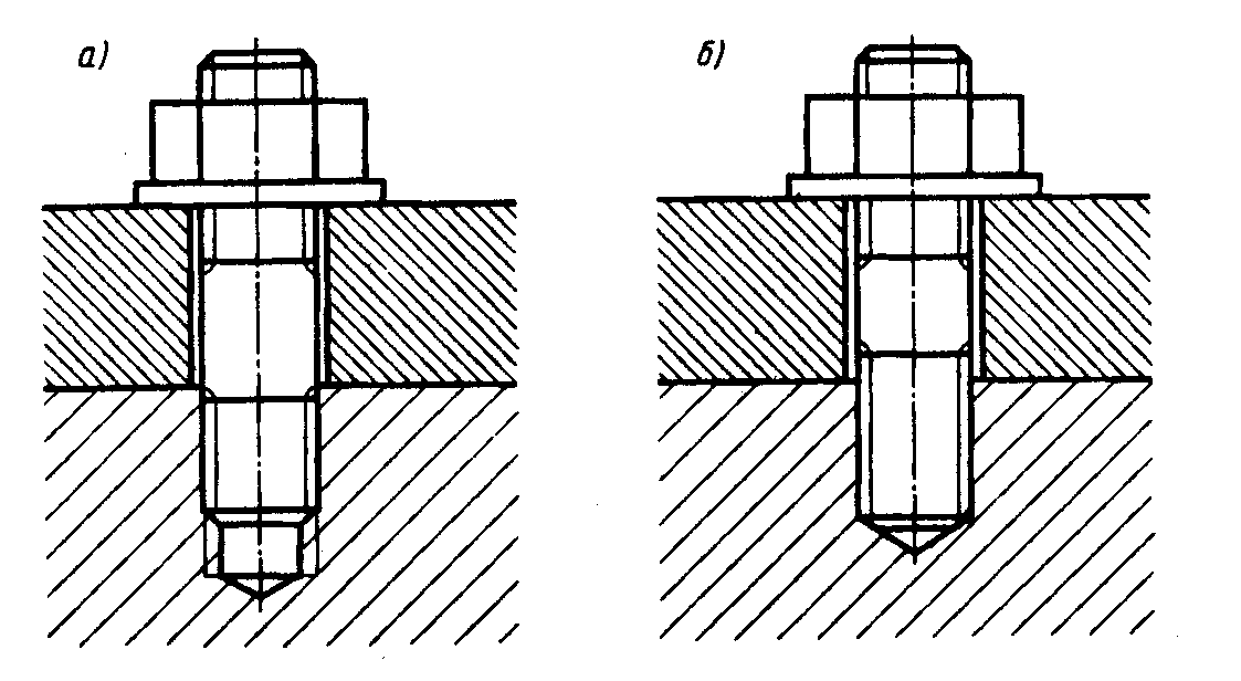 Упрощенное изображение болтового соединения рис 217