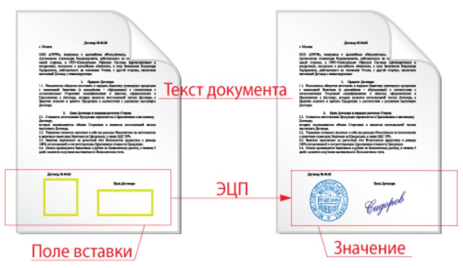 Как выглядит электронная подпись на документе образец фото