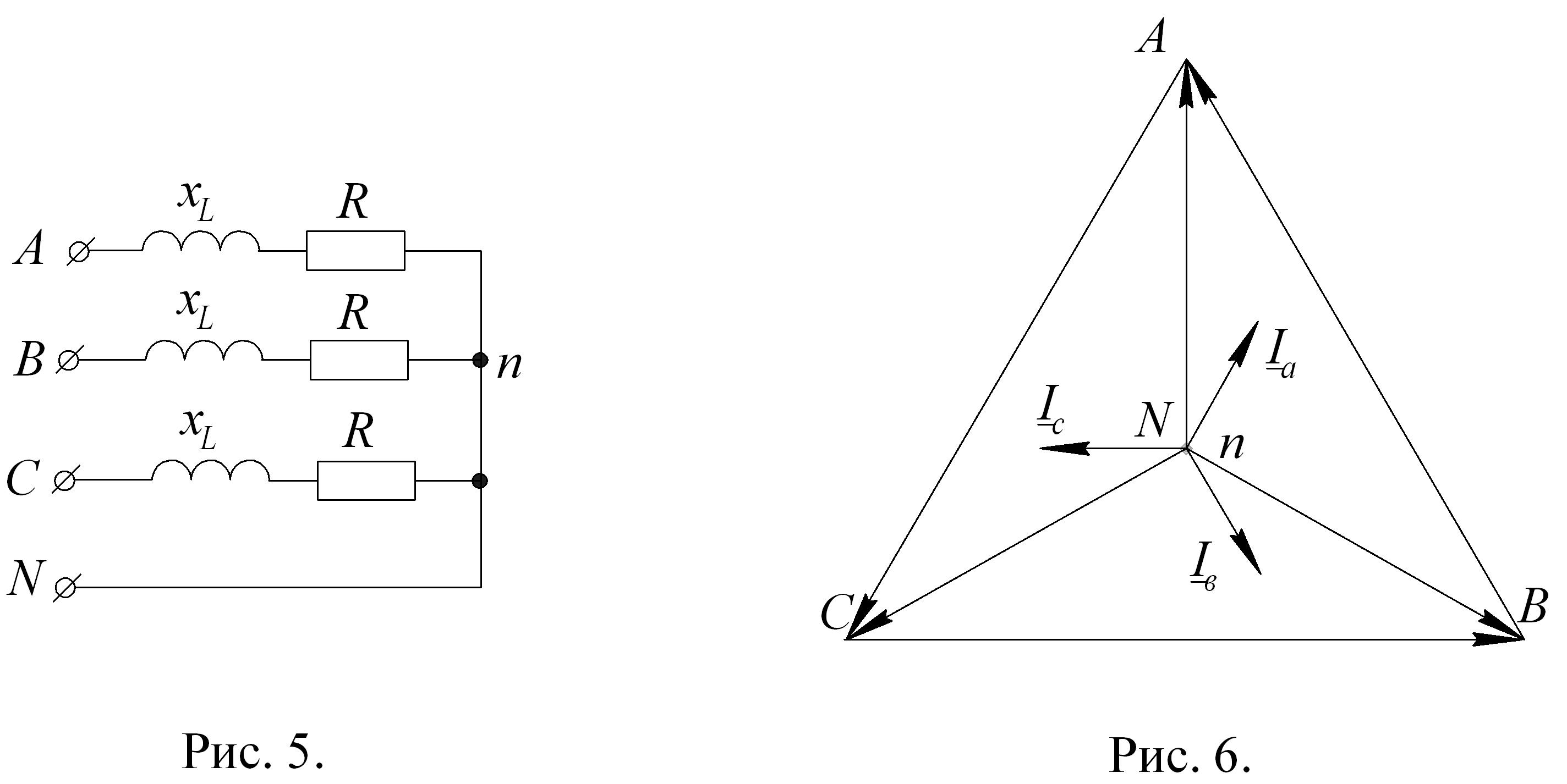 Соединение звезда векторная диаграмма. Трехфазная диаграмма токов и напряжений. Векторная диаграмма токов трехфазной цепи звезда. Соединение звездой четырехпроводная цепь Векторная диаграмма. Электрическая схема трехфазной четырехпроводной цепи.