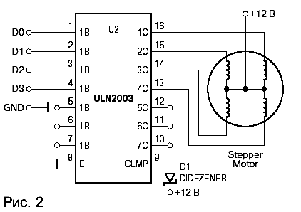 Uln2003 схема включения