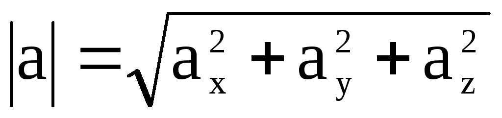 Модуль вектора ускорения