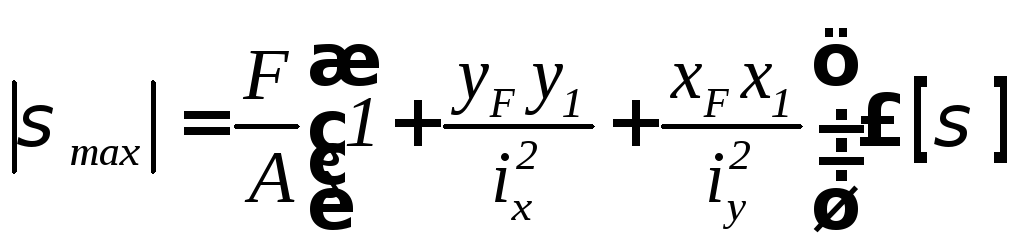 Уравнение нейтральной линии при внецентренном растяжении