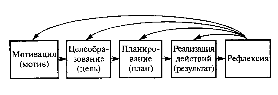 Структура волевого акта в психологии схема